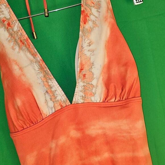 Michael Michael Kors Womens Orange One Piece Swimsuit 6 - Picture 3 of 5
